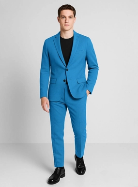 Azure Napoli Stretch Light Weight Cotton Suit