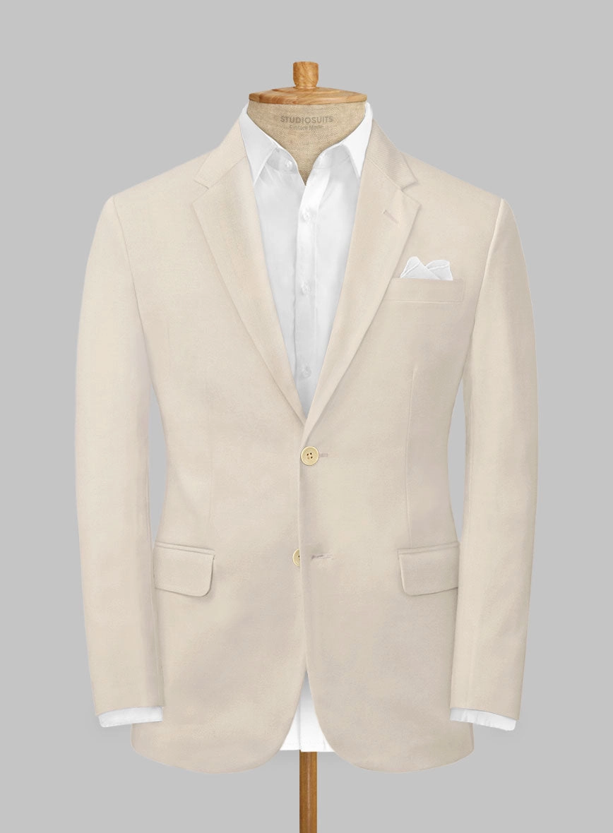Beige Stretch Chino Suit