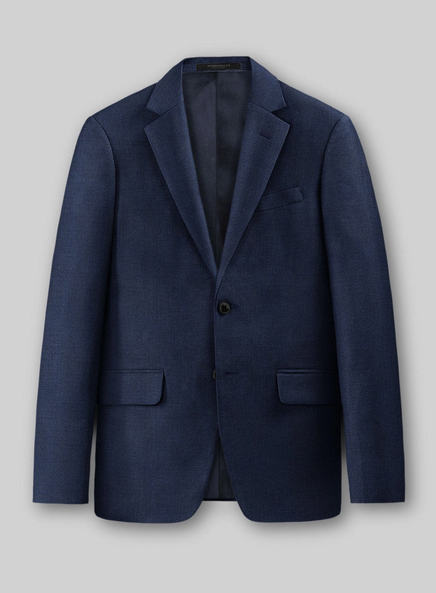 Birdseye Wool Royal Blue Suit