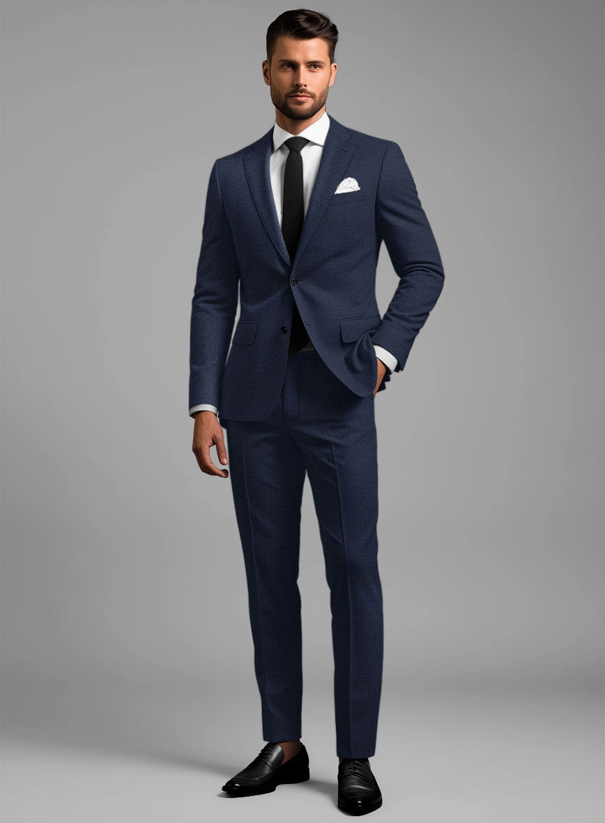 Birdseye Wool Royal Blue Suit