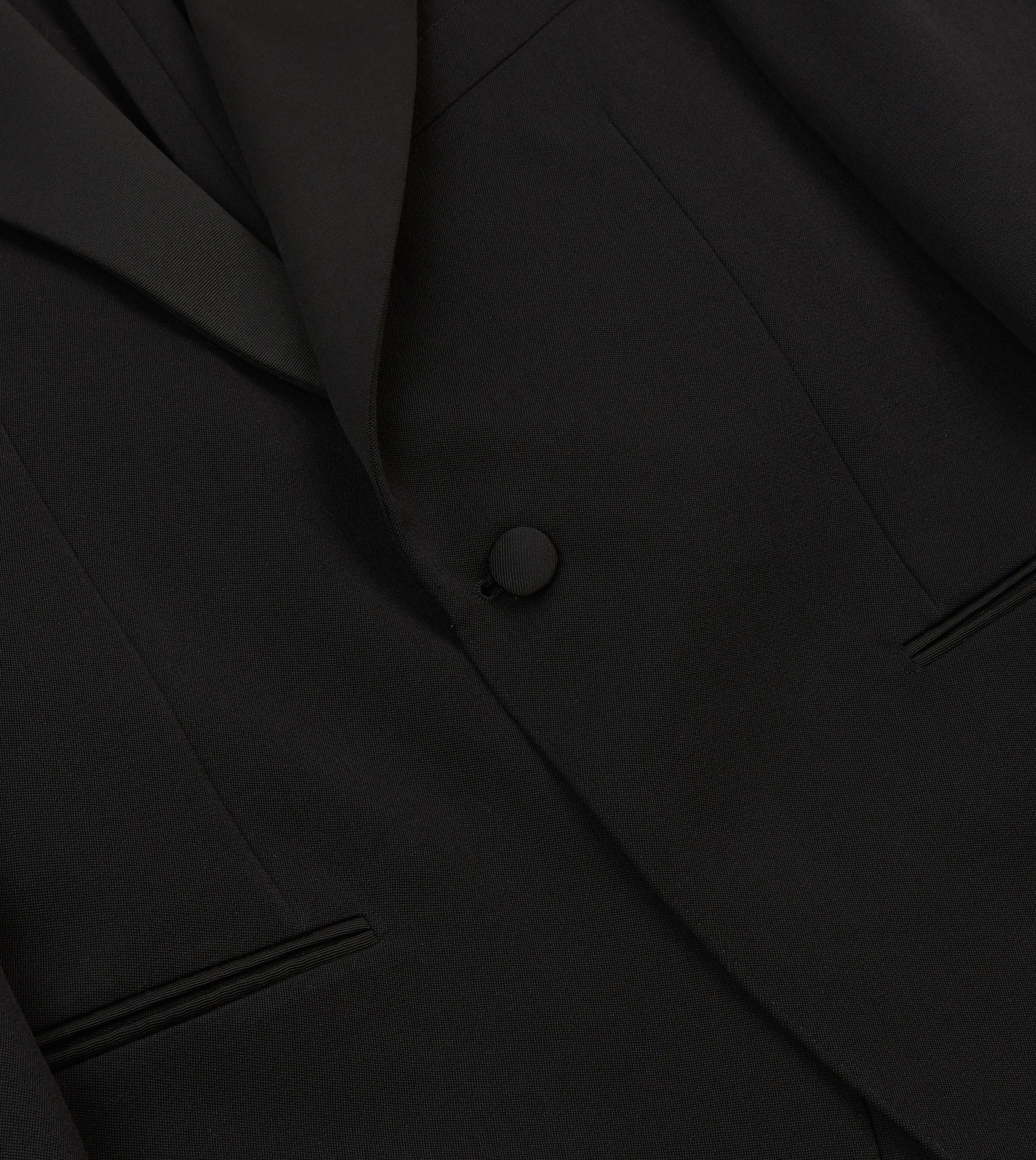 Black Barathea Wool Dinner Jacket