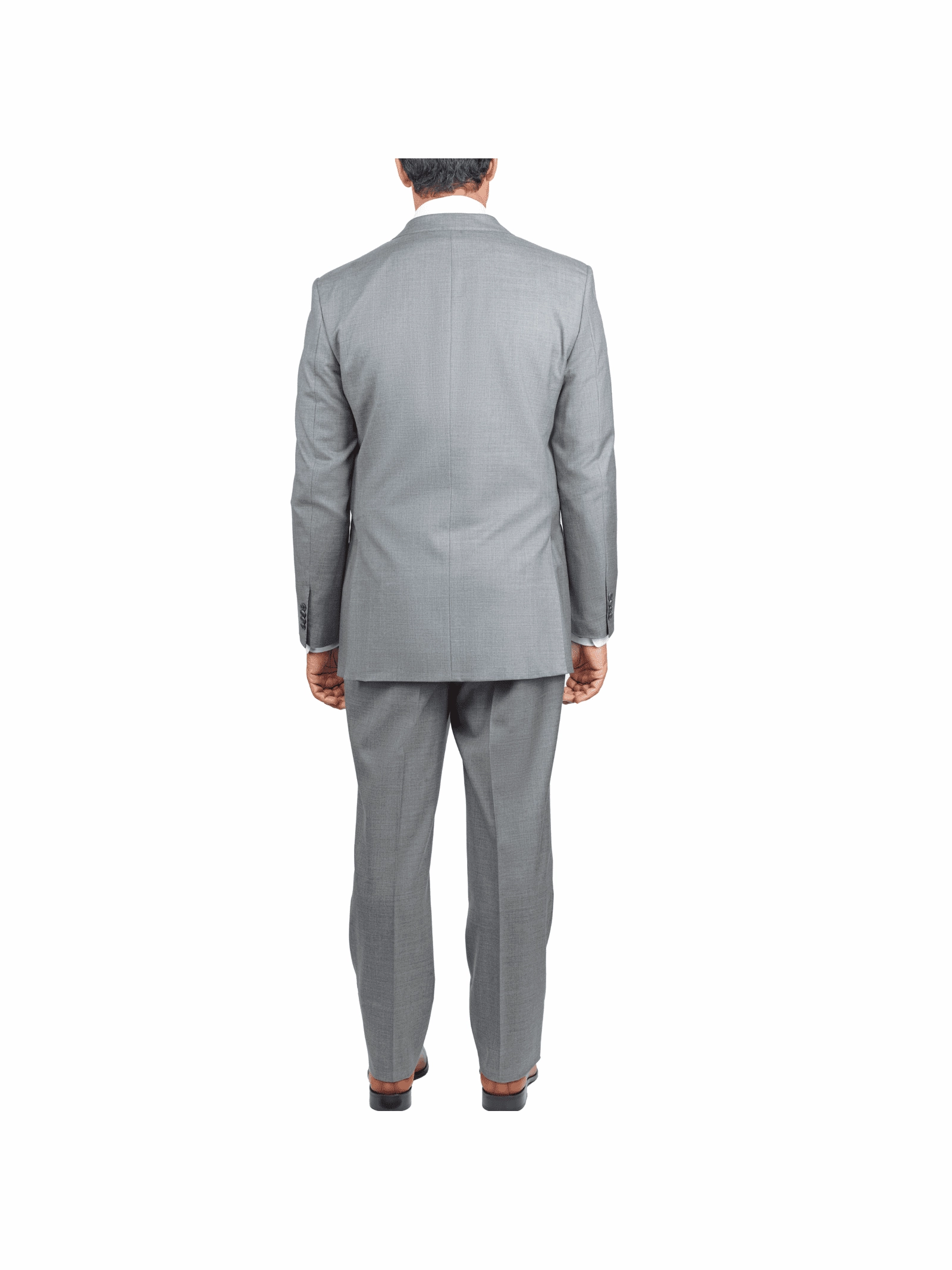Blujacket Mens Light Gray Wool Cashmere Regular Fit 2 Piece Suit