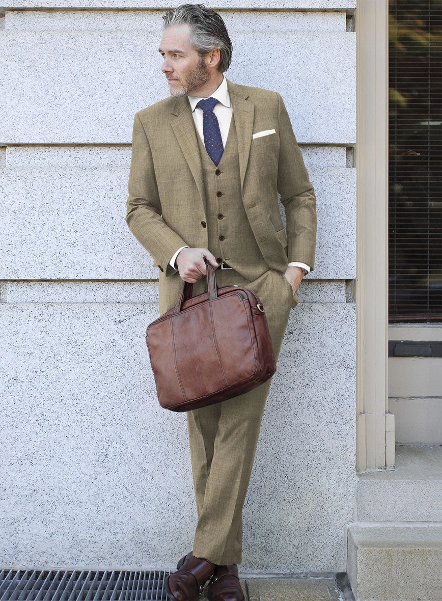 Bristol Beige Sharkskin Suit