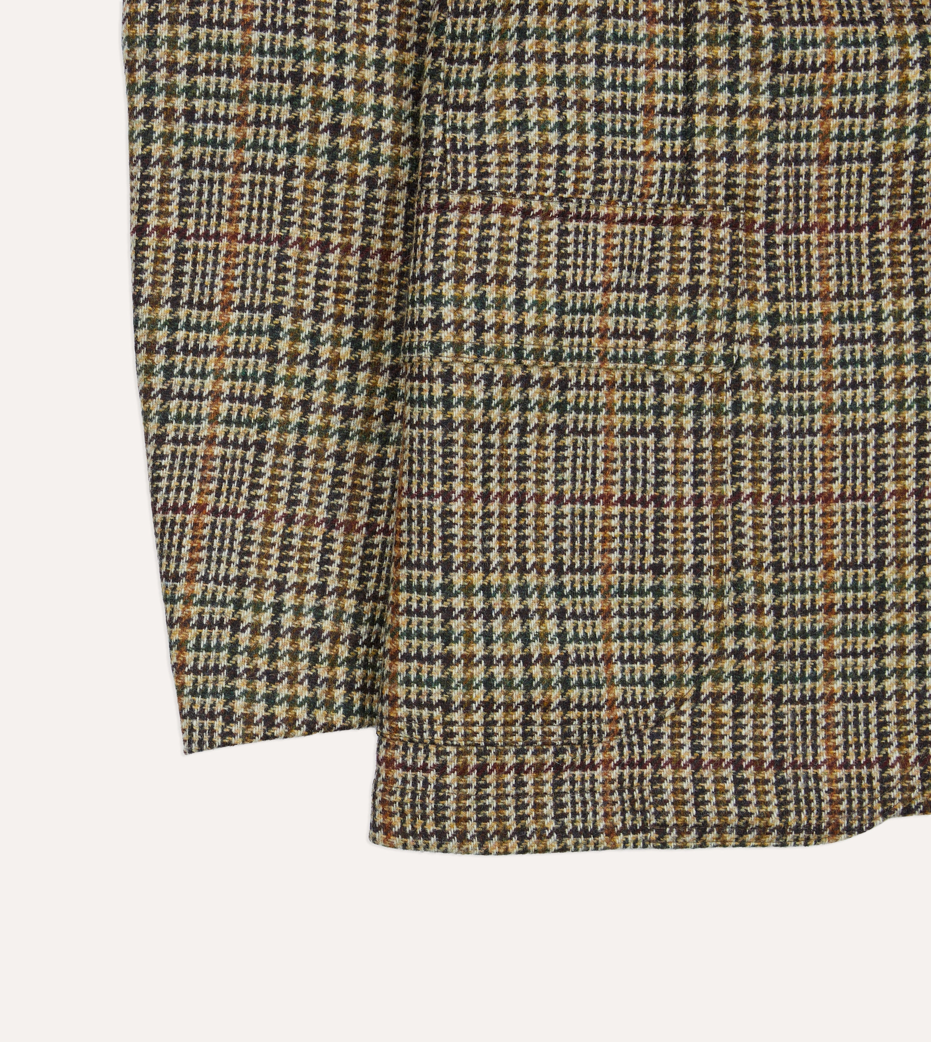 Brown and Burgundy Prince of Wales Check Shetland Tweed Games Blazer Mk. VII