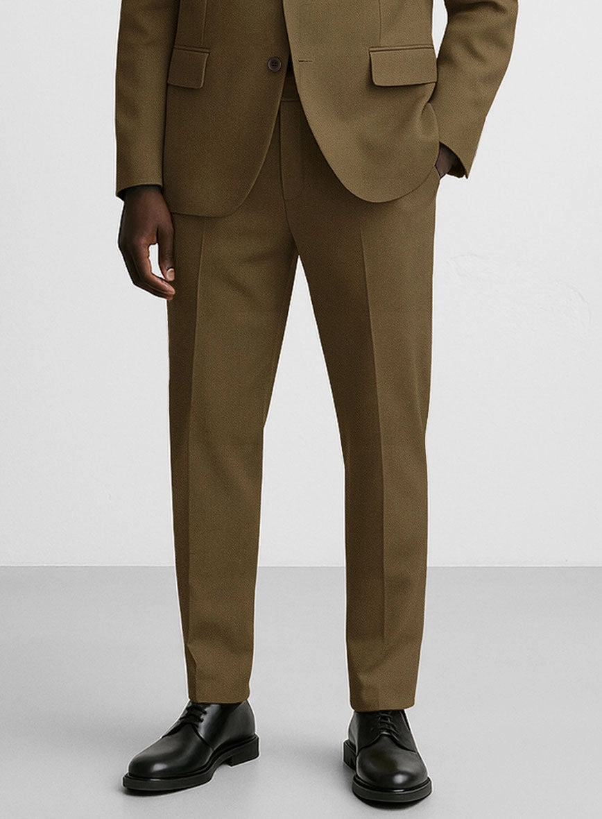 Brown Napoli Stretch Light Weight Cotton Suit