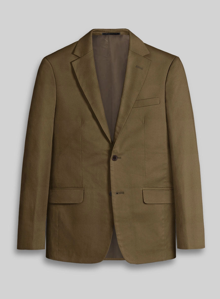 Brown Napoli Stretch Light Weight Cotton Suit