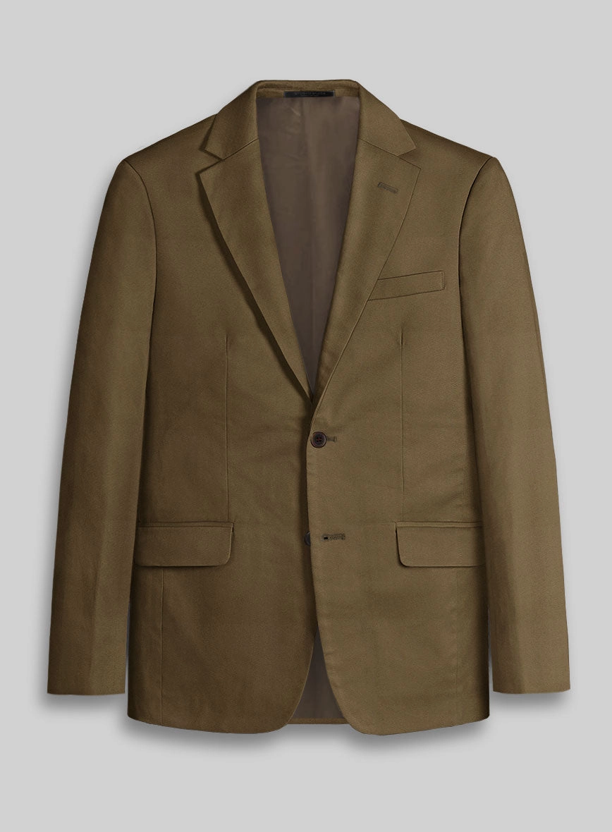 Brown Napoli Stretch Light Weight Cotton Suit