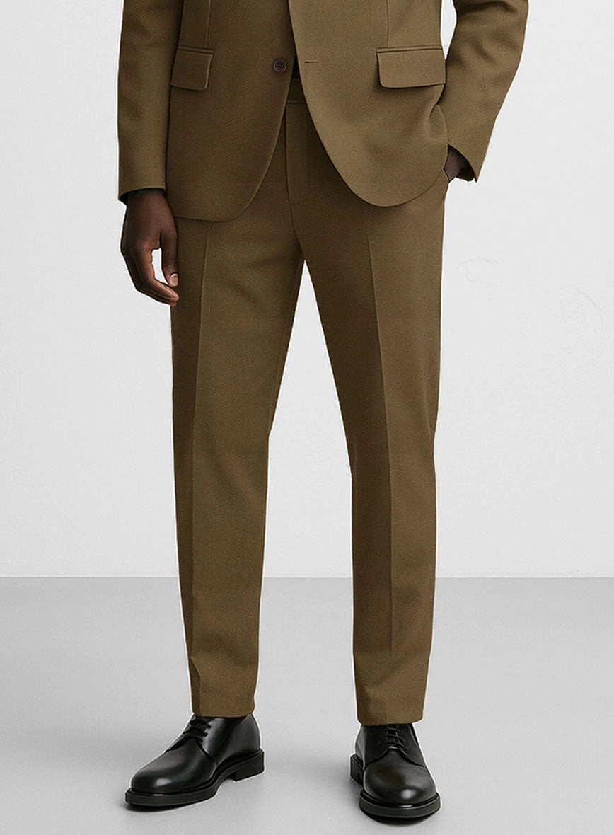 Brown Napoli Stretch Light Weight Cotton Suit