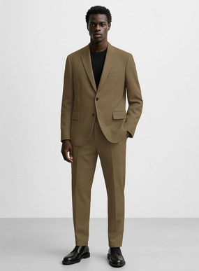 Brown Napoli Stretch Light Weight Cotton Suit