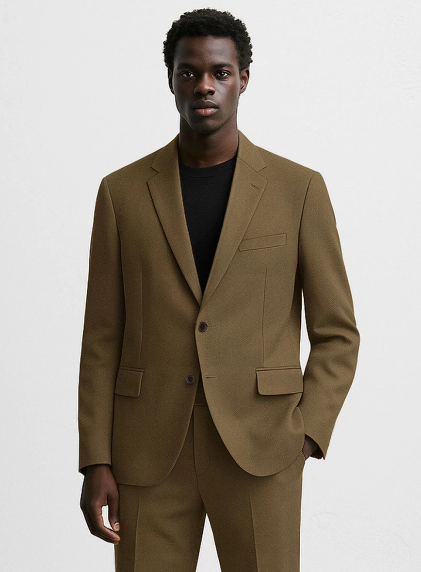 Brown Napoli Stretch Light Weight Cotton Suit