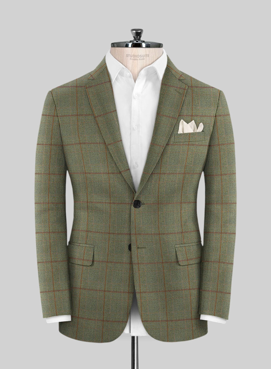 Caccioppoli Omari Glen Green Wool Suit