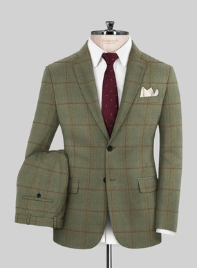 Caccioppoli Omari Glen Green Wool Suit