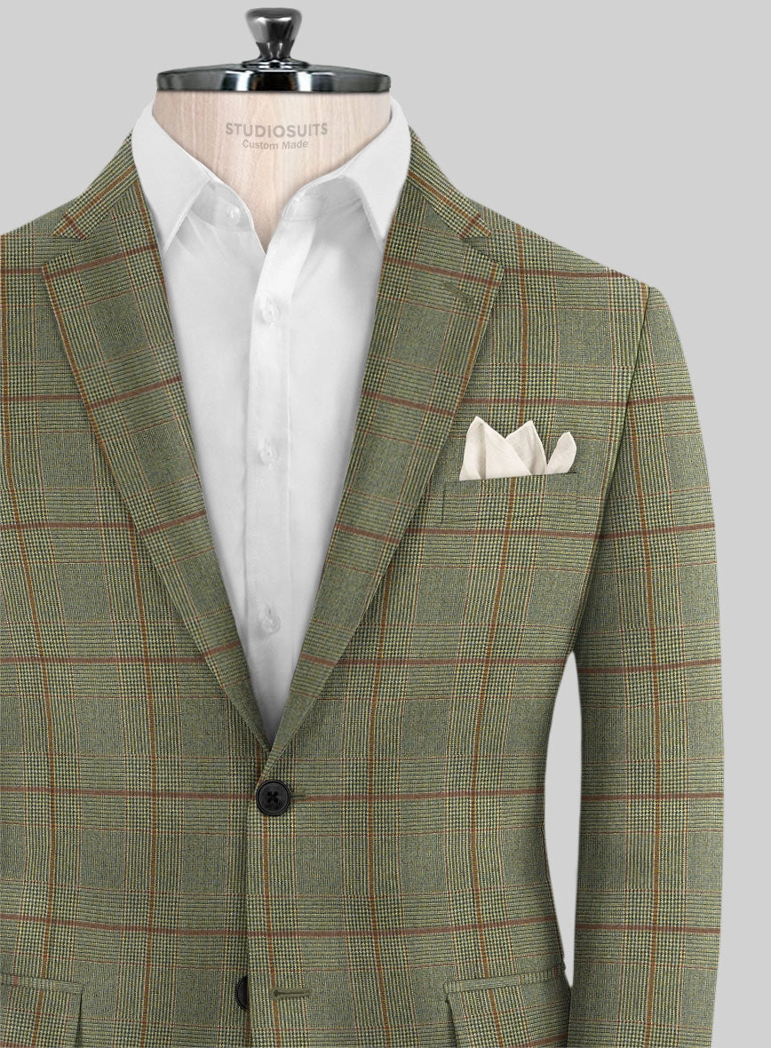 Caccioppoli Omari Glen Green Wool Suit