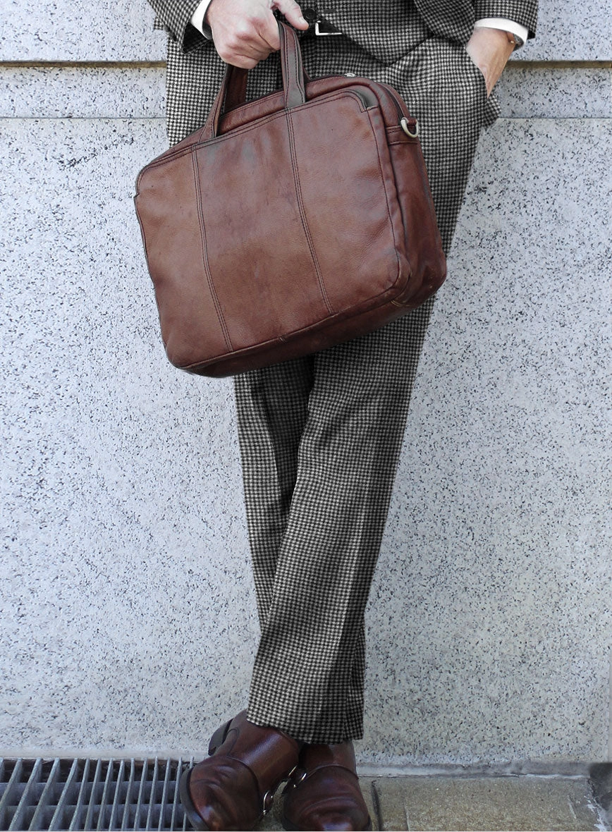 Caccioppoli Saghio Houndstooth Gray Wool Suit