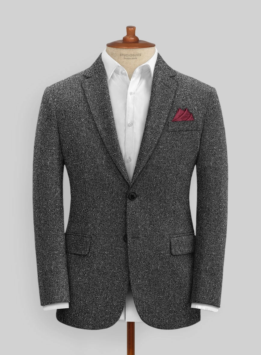 Charcoal Flecks Donegal Tweed Suit