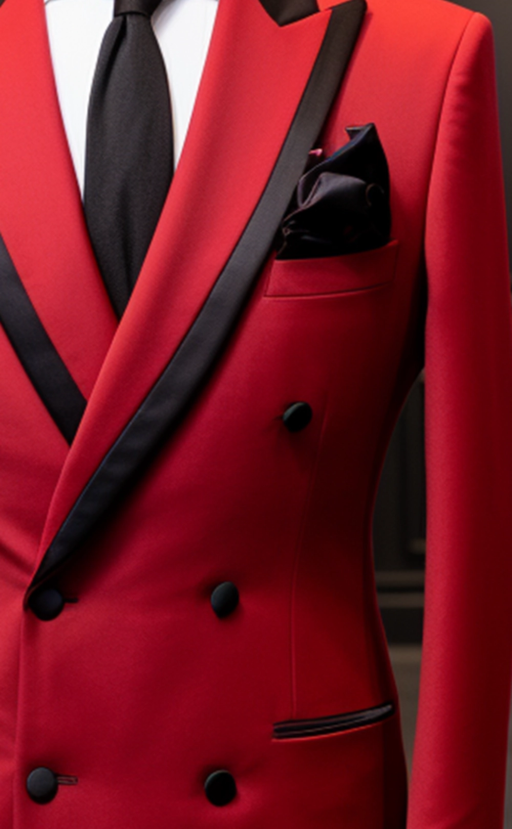 Classic Style Red Double Breasted Suit for Men