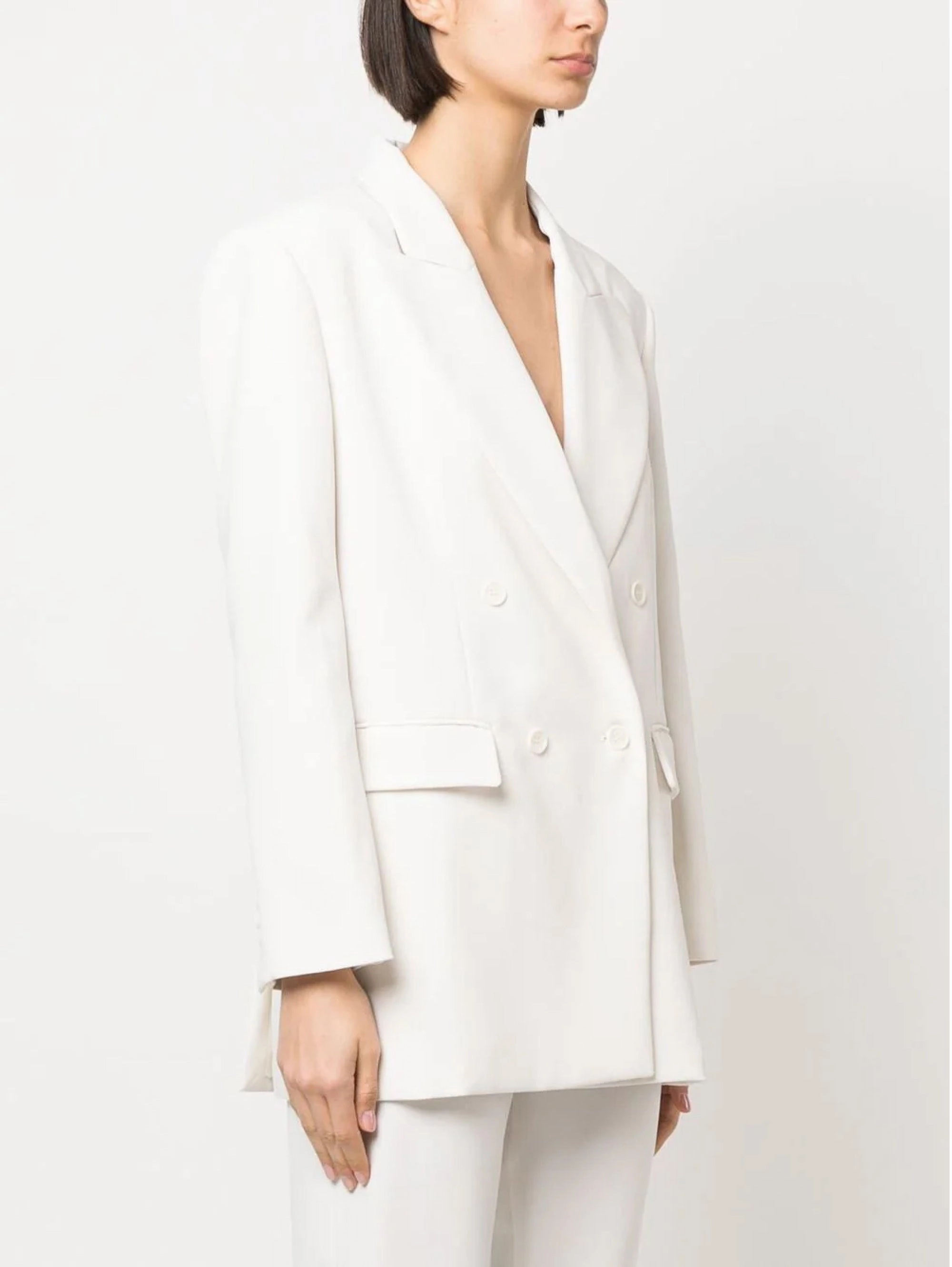 Cream Cady Double Breasted Blazer