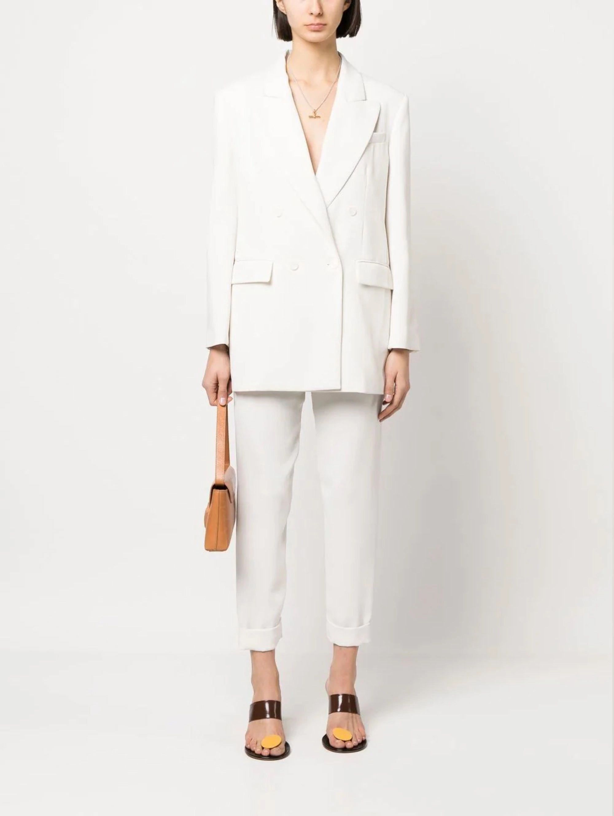 Cream Cady Double Breasted Blazer