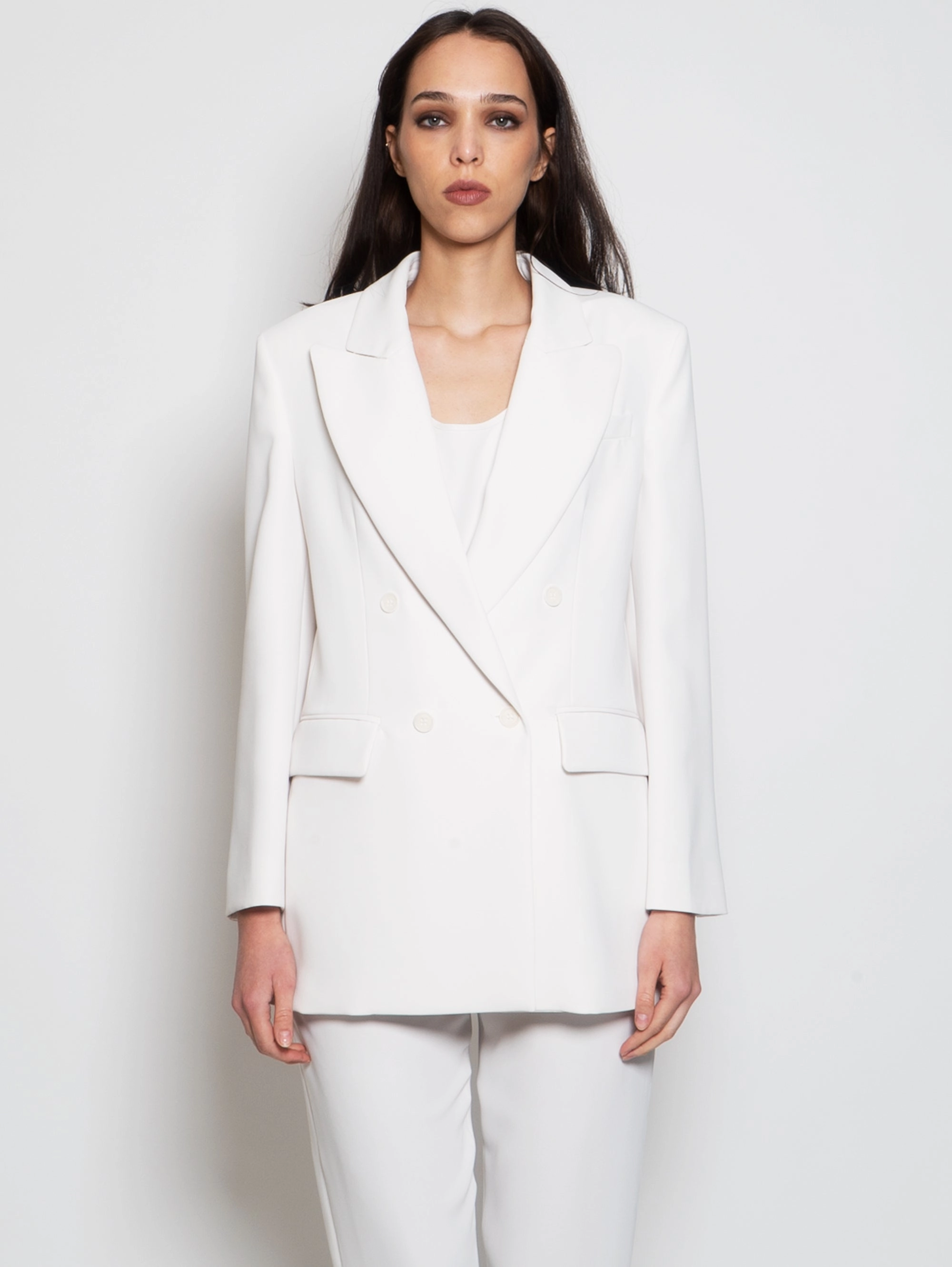 Cream Cady Double Breasted Blazer