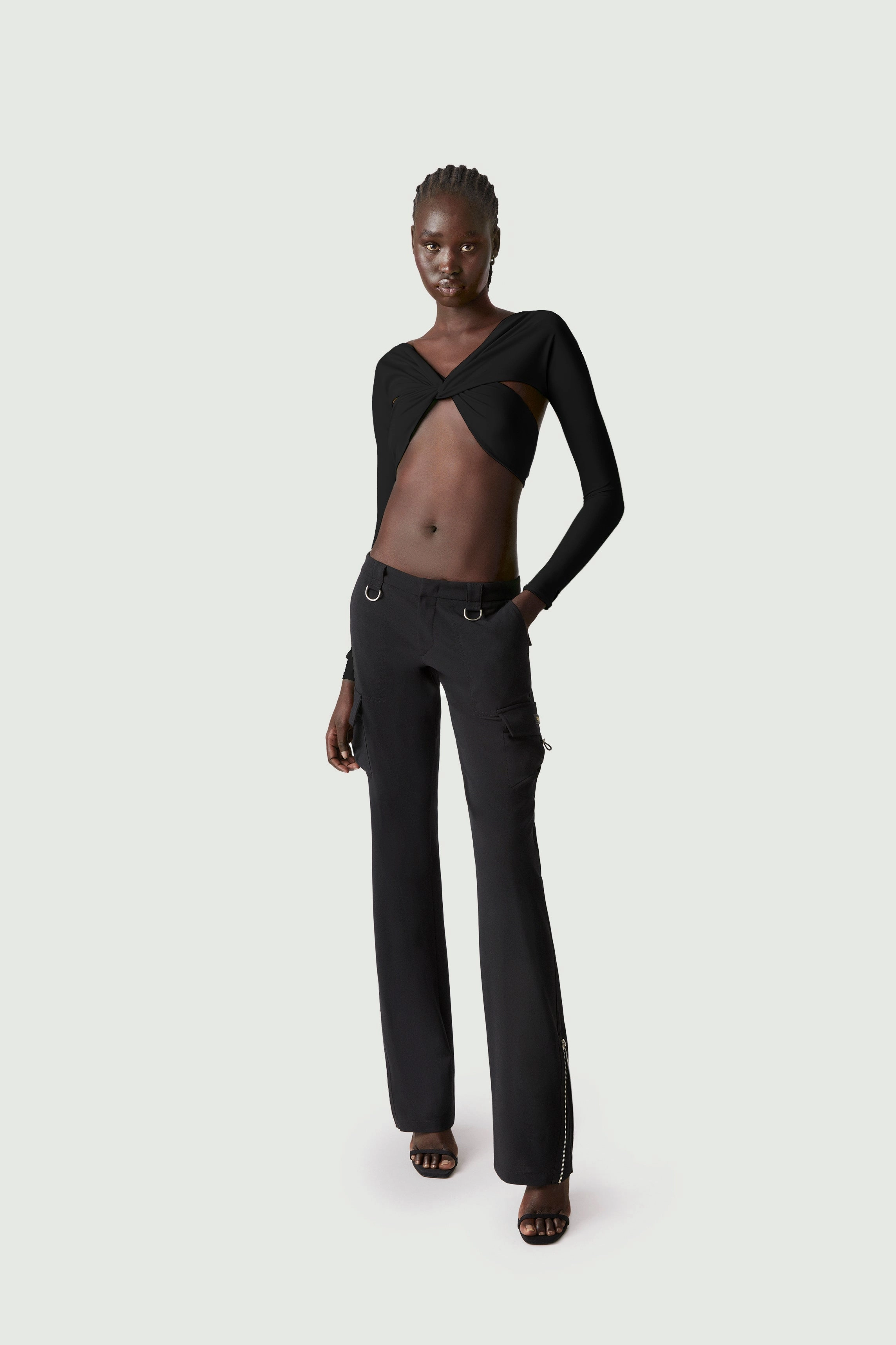 Cropped Draped Top