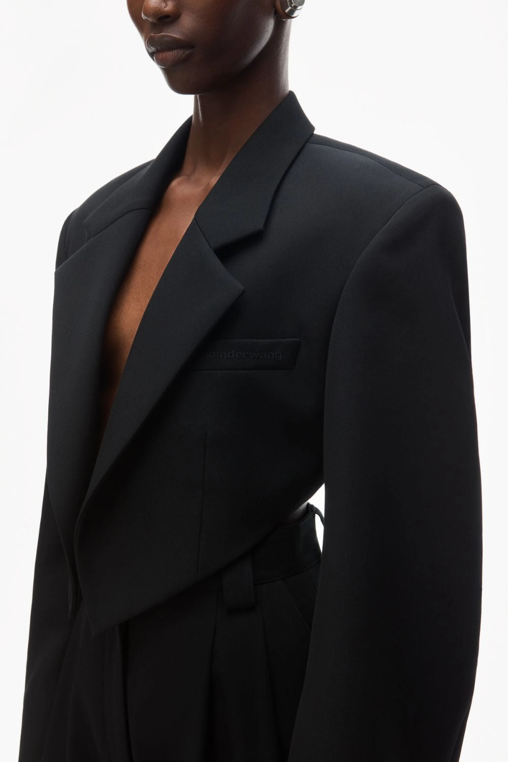 Cropped Tuxedo-style Blazer