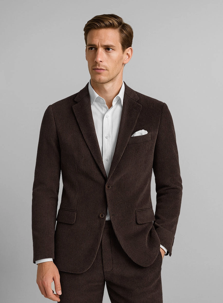 Dark Brown Corduroy Suit