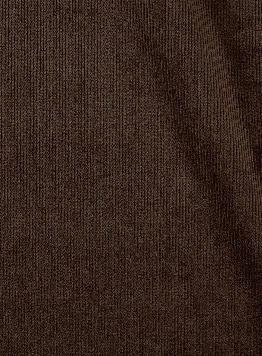 Dark Brown Stretch Pin Corduroy Suit