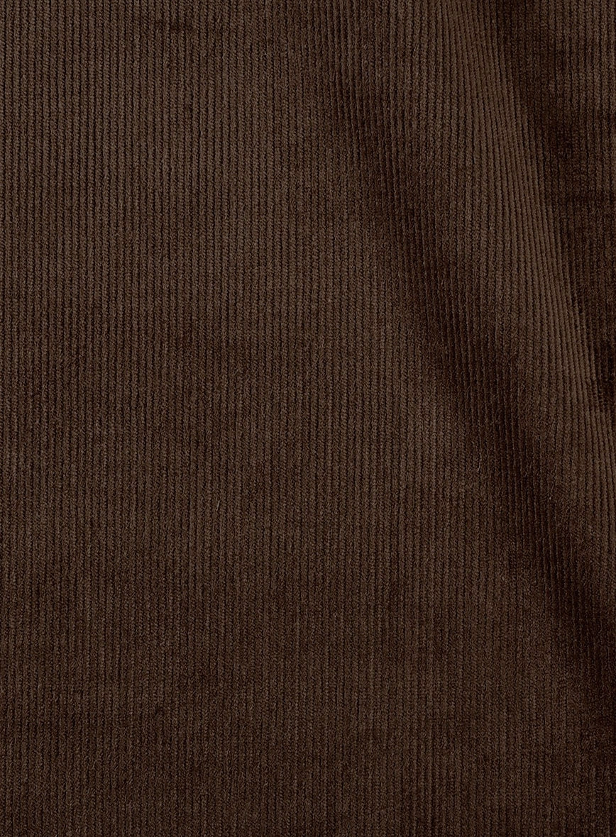 Dark Brown Stretch Pin Corduroy Suit