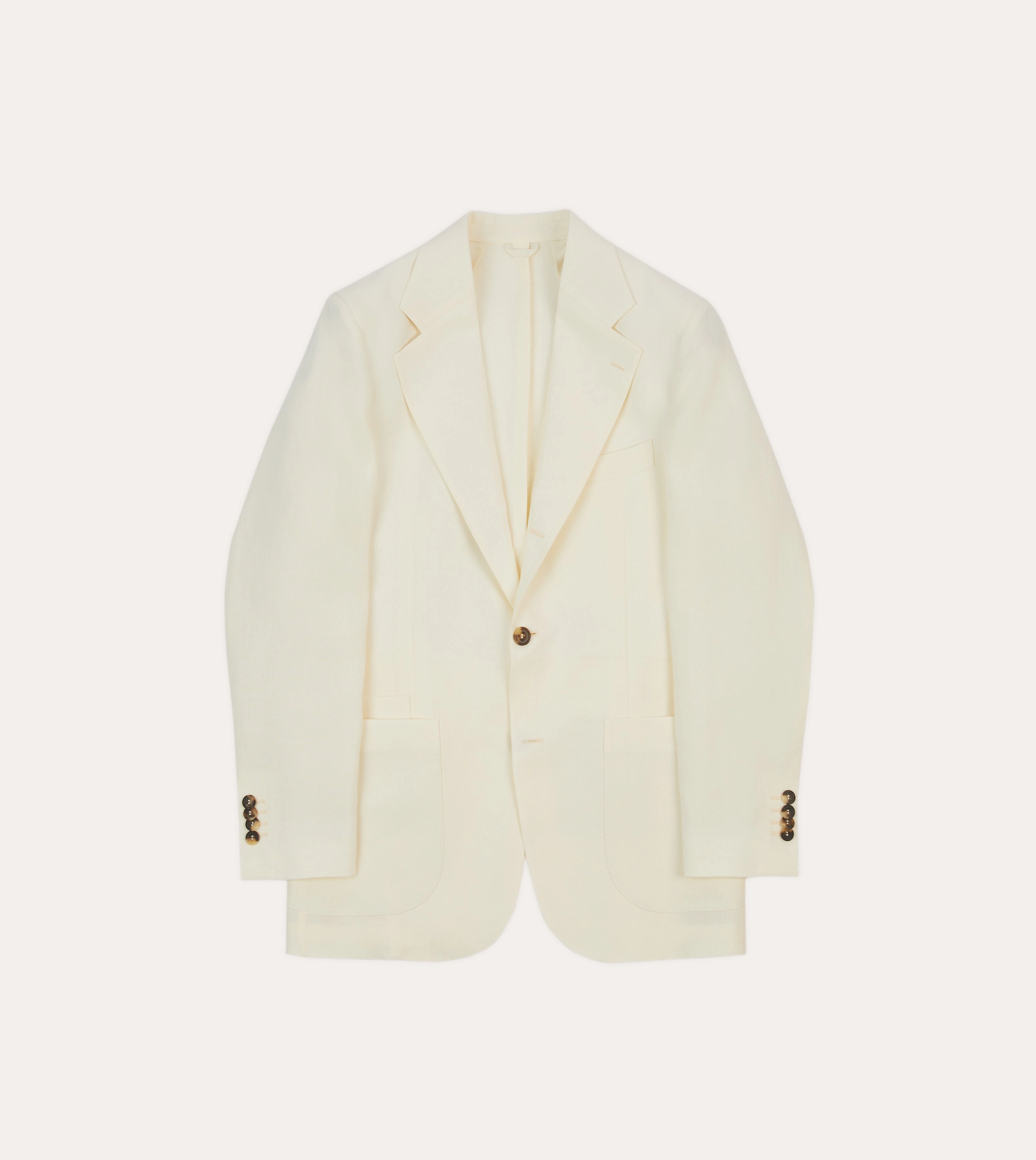 Ecru Irish Linen Tailored Jacket