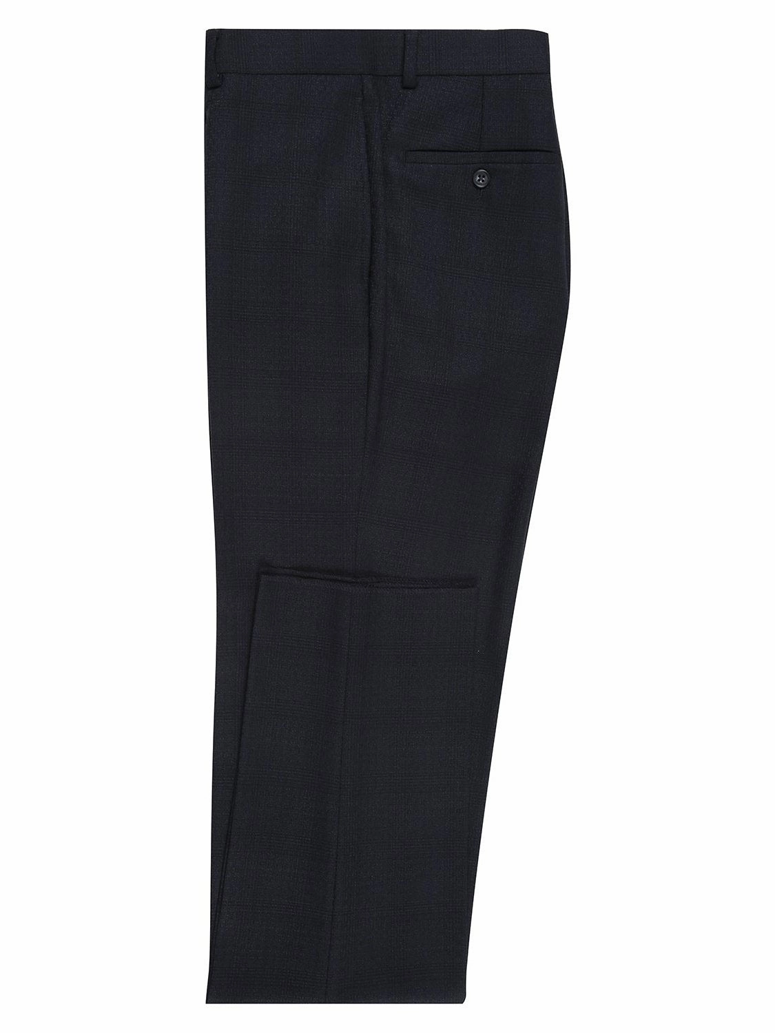 English Laundry Slim Fit Two button Black Blue Check Peak Lapel Suit