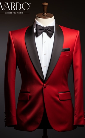 Formal Wedding Men's Red two Piece Suit