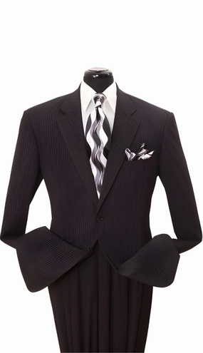 Fortino Landi 5702-BLK Mens Suit