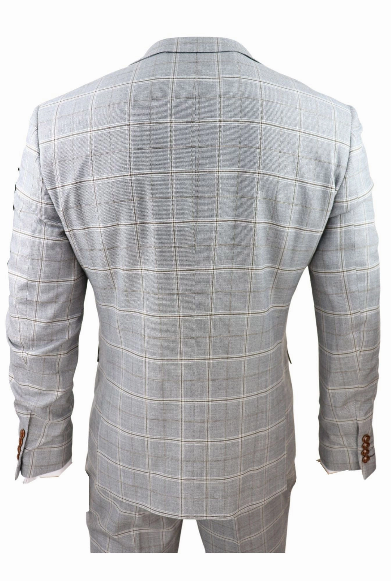Francis Grey 3 Piece Suit Tan Brown Check