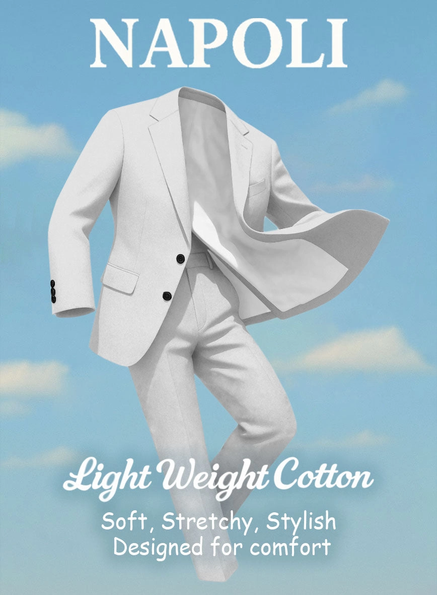 Gray Napoli Stretch Light Weight Cotton Suit