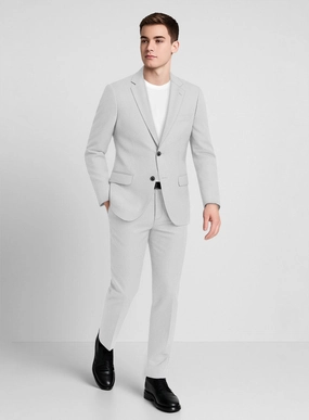 Gray Napoli Stretch Light Weight Cotton Suit