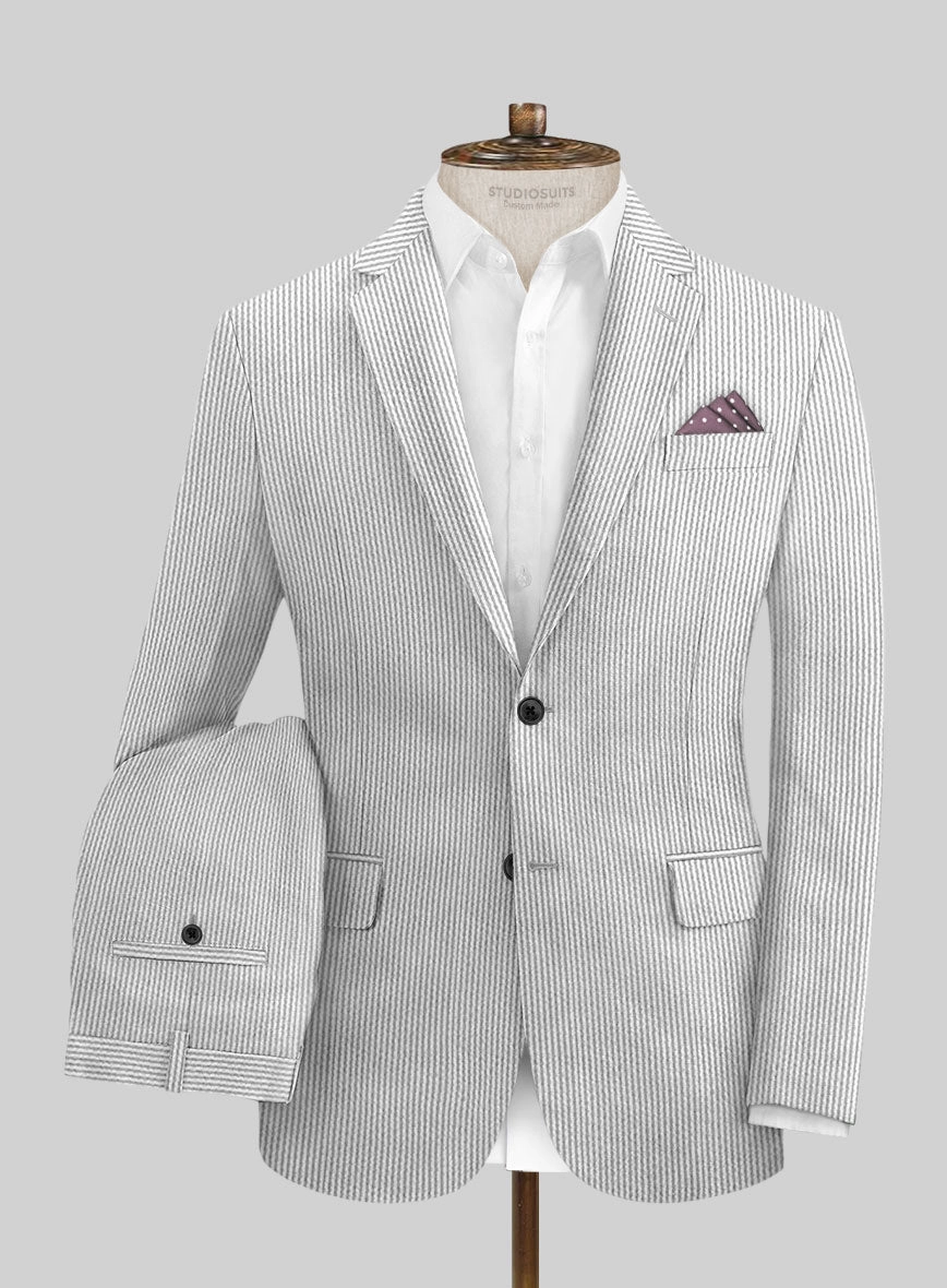 Gray Seersucker Suit
