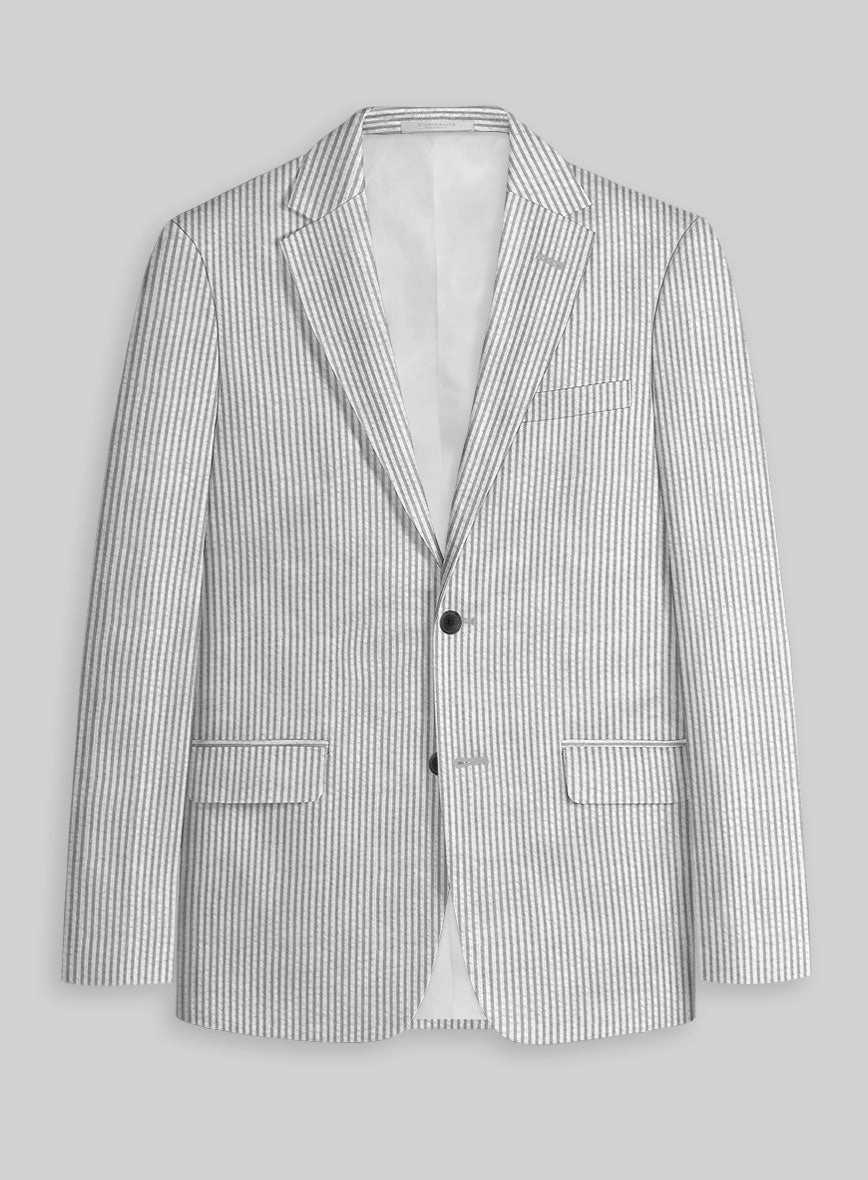 Gray Seersucker Suit