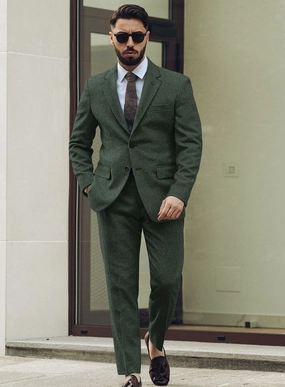 Green Heavy Tweed Suit