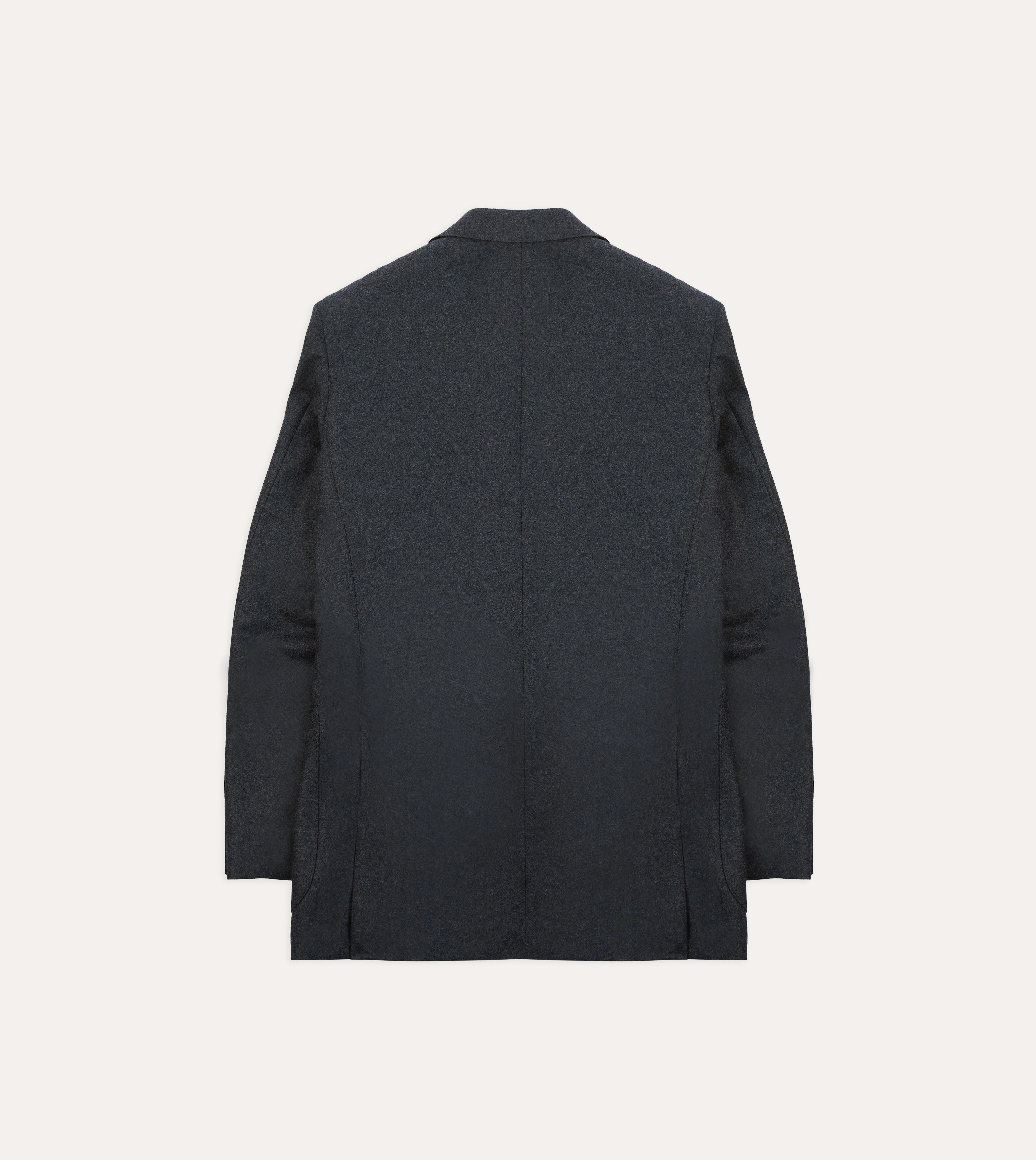 Grey Wool Flannel Tailored Jacket