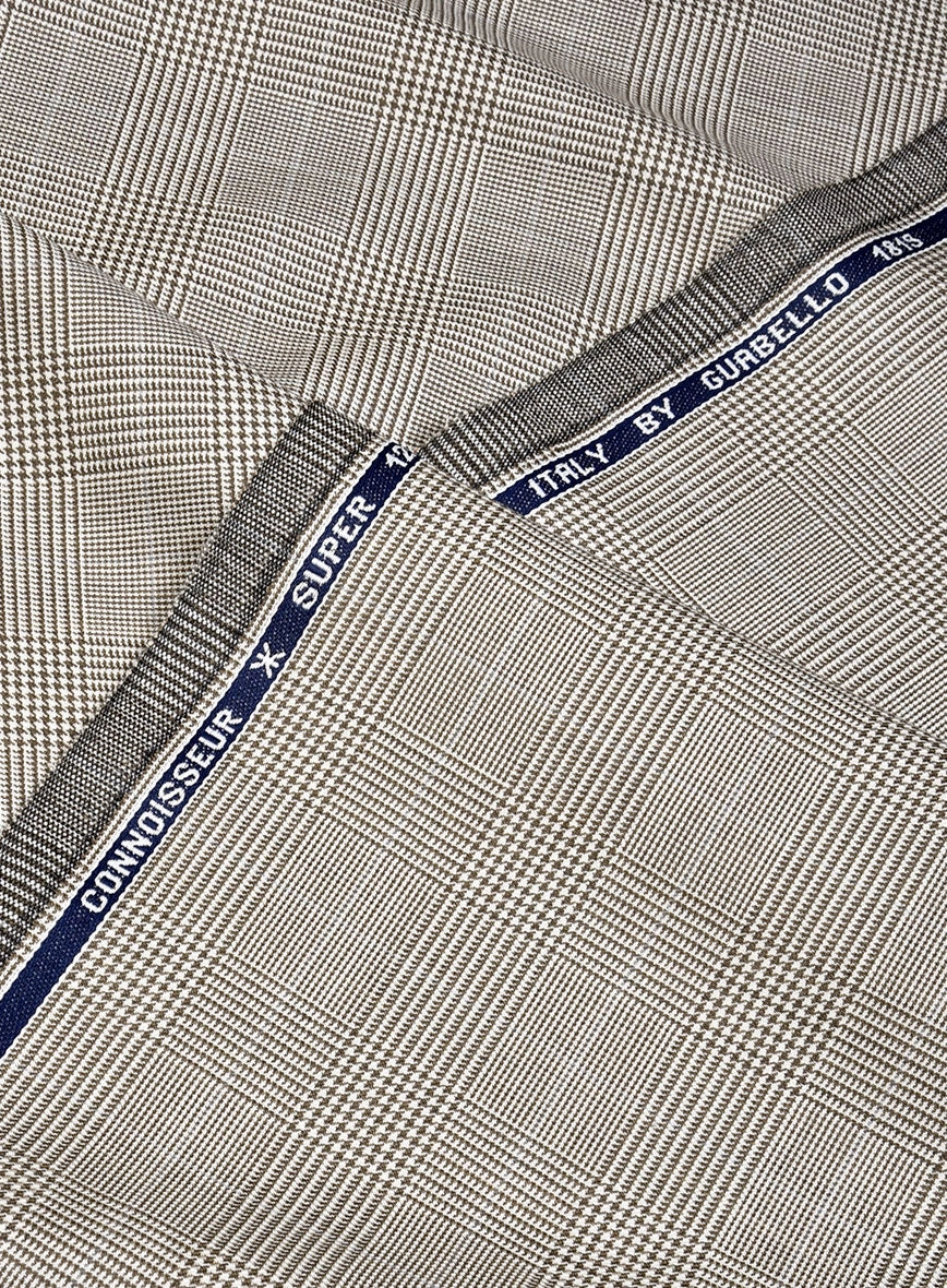 Guabello Beige Prince Of Wales Suit