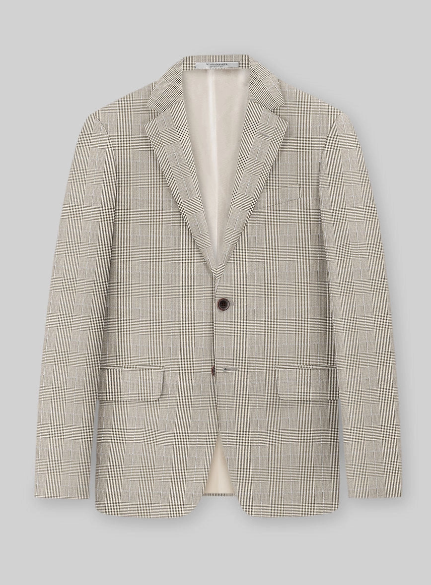 Guabello Beige Prince Of Wales Suit