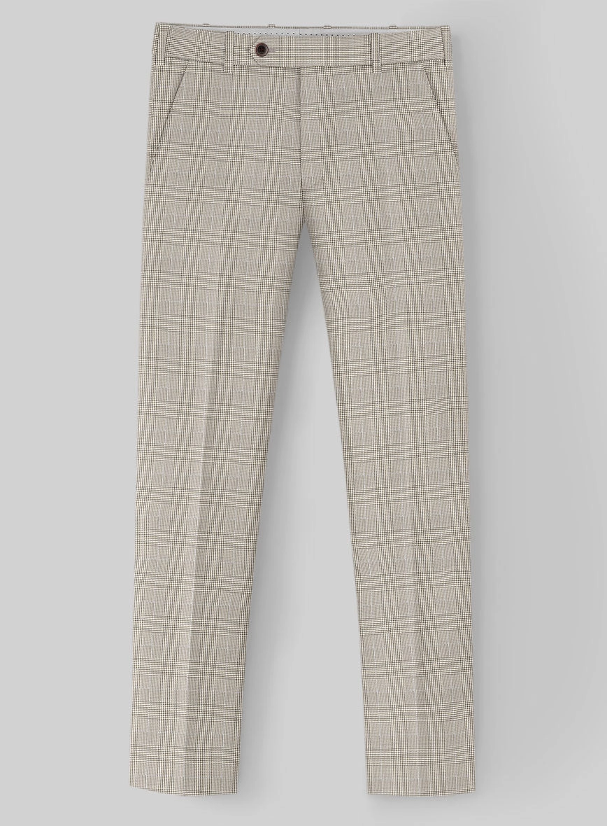 Guabello Beige Prince Of Wales Suit