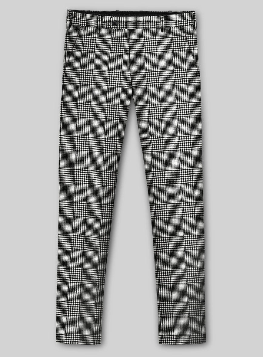 Guabello Black & White Wool Jersey Suit