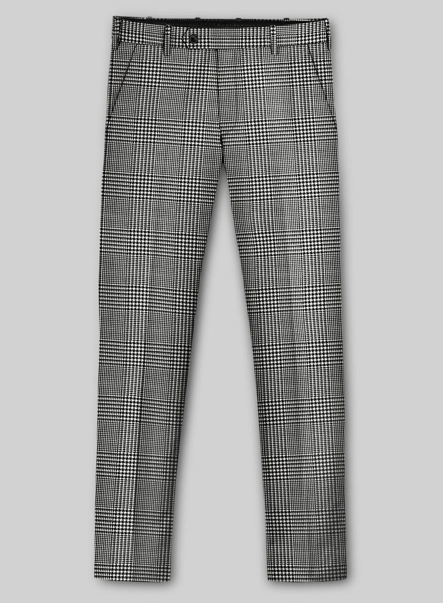 Guabello Black & White Wool Jersey Suit