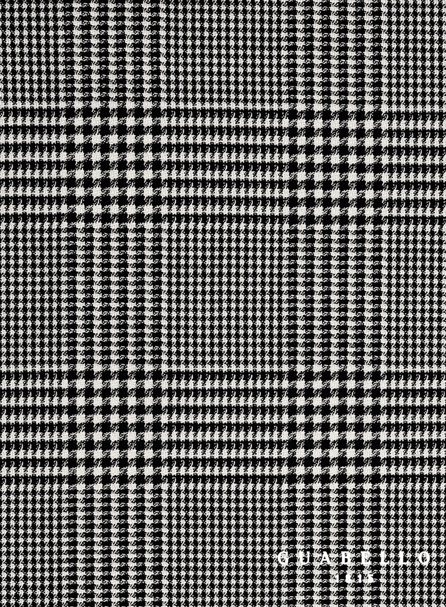 Guabello Black & White Wool Jersey Suit