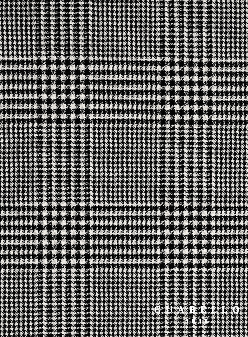 Guabello Black & White Wool Jersey Suit