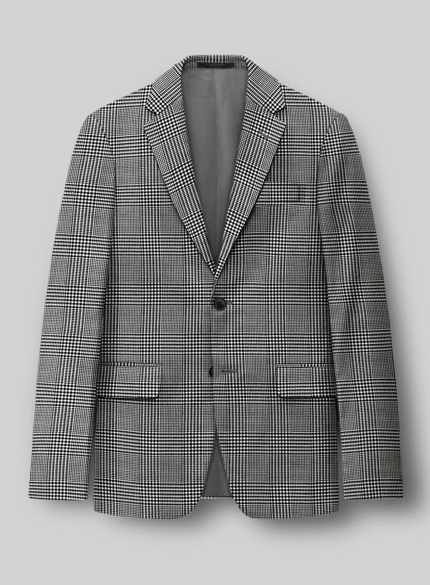 Guabello Black & White Wool Jersey Suit