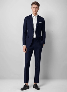 Guabello Blue Houndstooth Suit