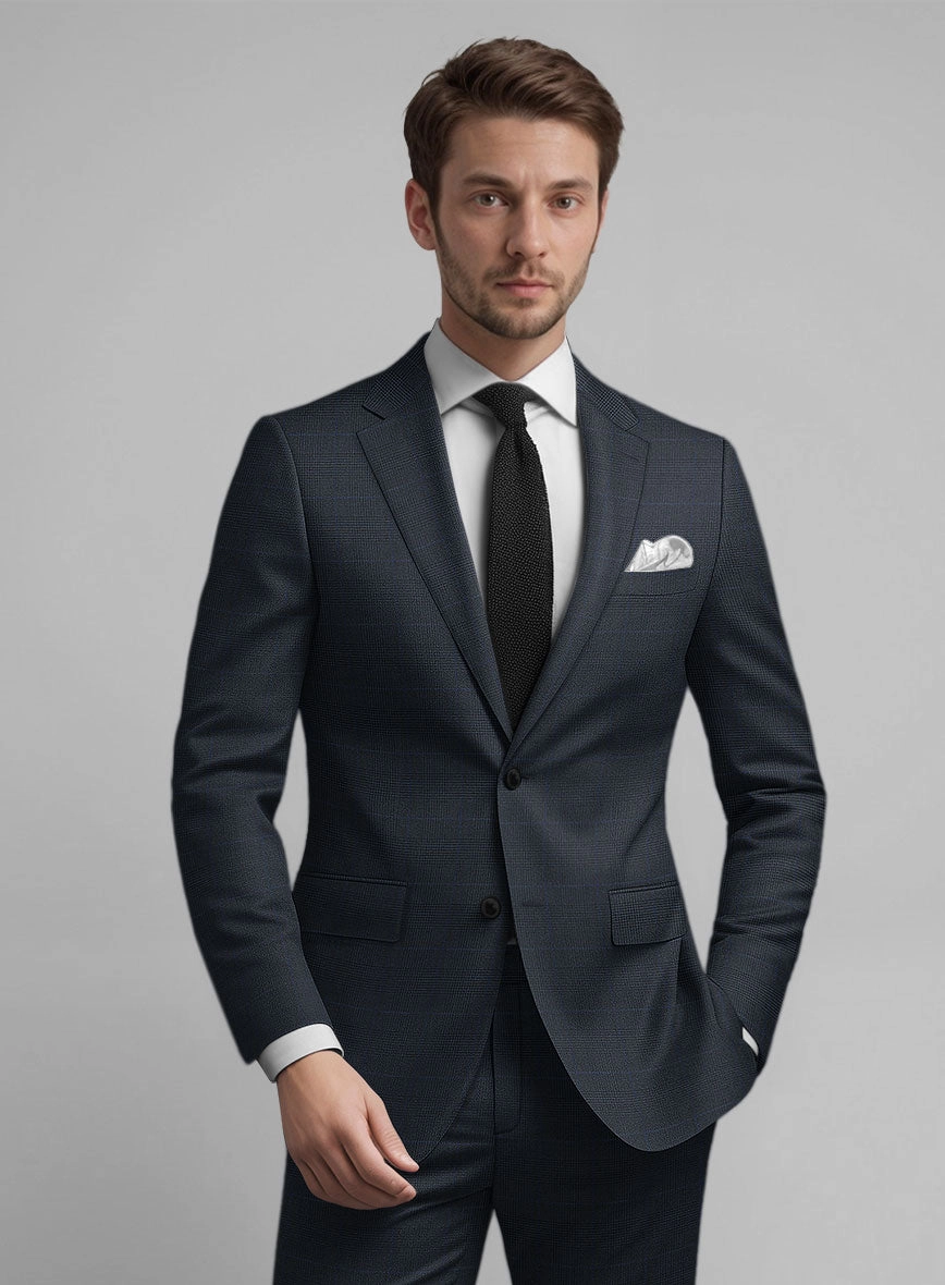 Guabello Blue Prince Of Wales Suit