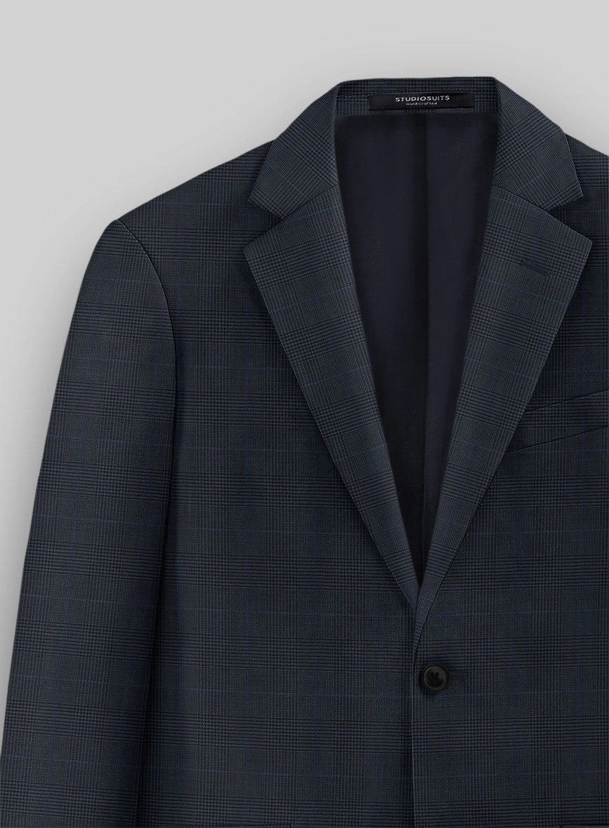 Guabello Blue Prince Of Wales Suit